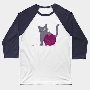 Winter Cat Baseball T-Shirt